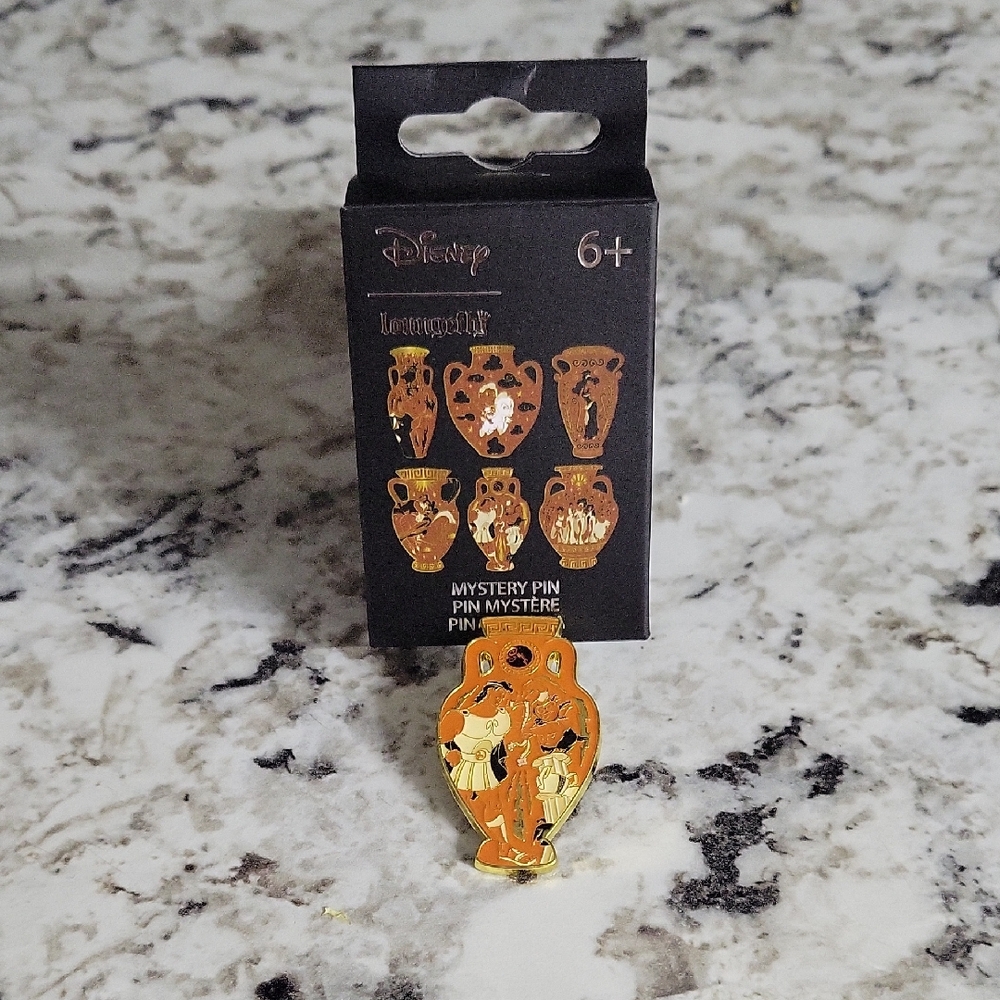 Disney Hercules Collectible Pin with Orange and Gold